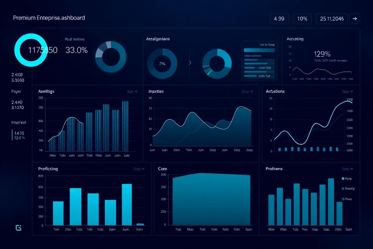 Enterprise dashboard illustrating UI and UX design work