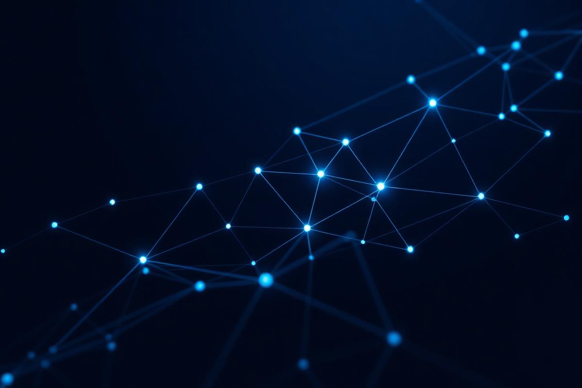 Constellation of connected nodes representing a well-structured enterprise system